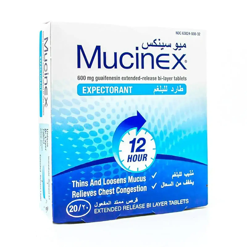 MUCINEX 600 MG 20 TABLETS | Rosh Medical Company